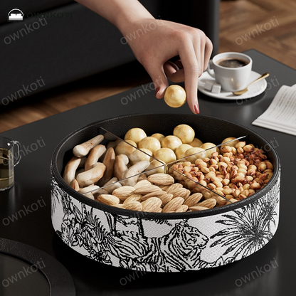 Rotating Serving Dry Fruit Trays with Lid