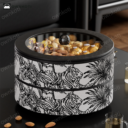 Rotating Serving Dry Fruit Trays with Lid