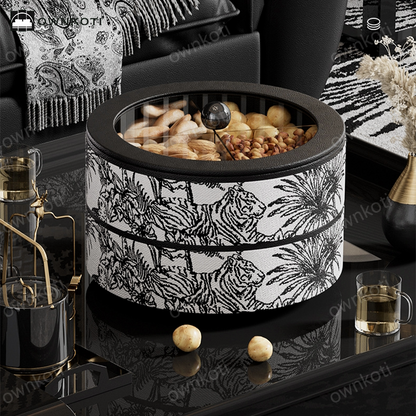Rotating Serving Dry Fruit Trays with Lid