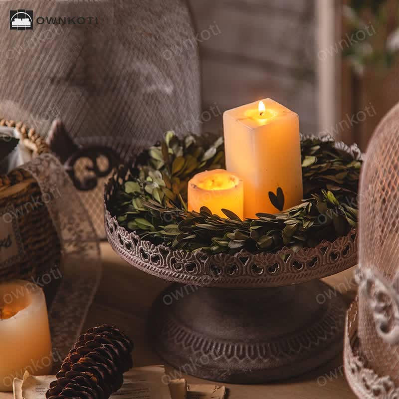 Retro Iron Birdcage Candle Holder Ornament
