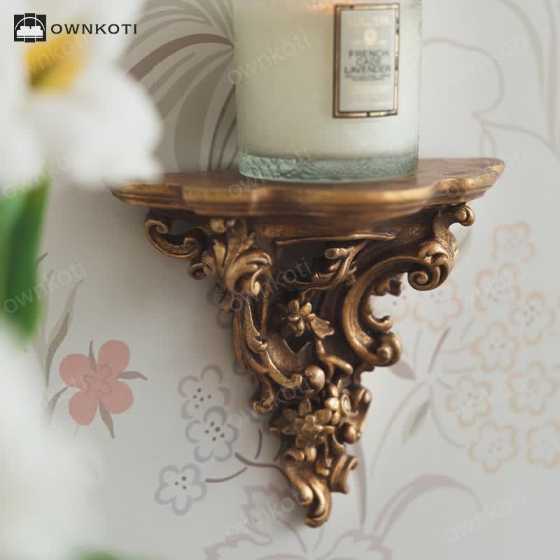 Retro Baroque Carved Wall Shelf