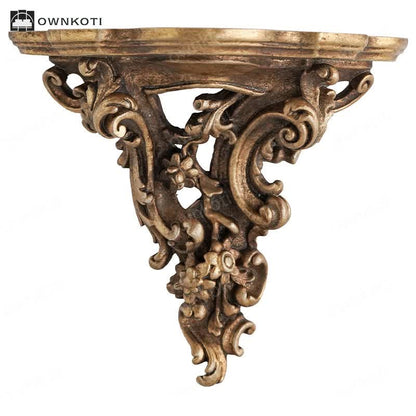 Retro Baroque Carved Wall Shelf