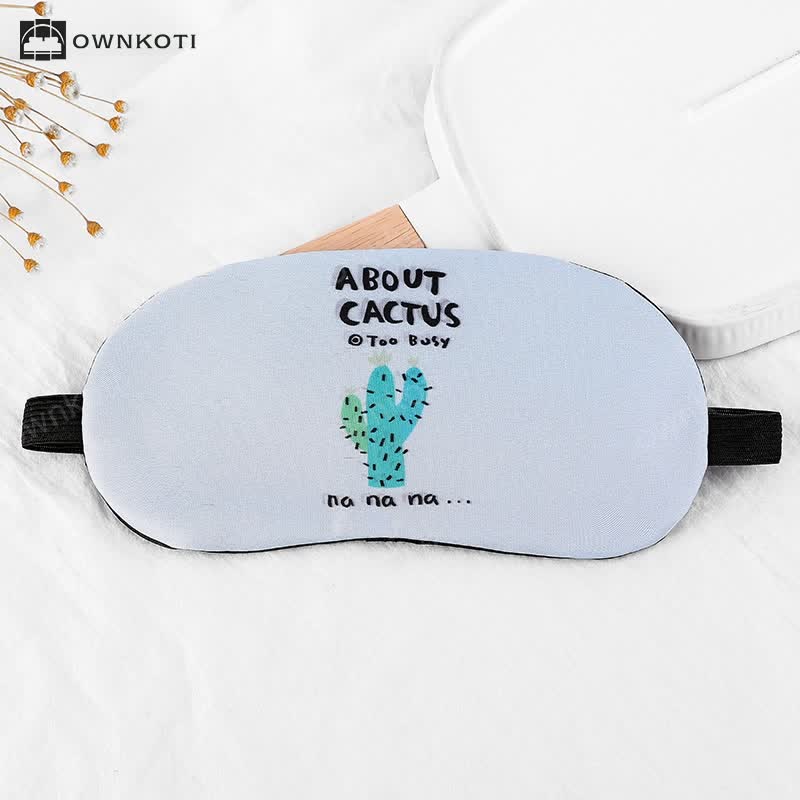 Creative Cartoon Cactus Blackout Eye Mask