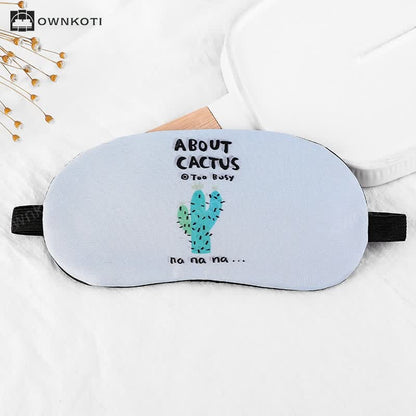 Creative Cartoon Cactus Blackout Eye Mask