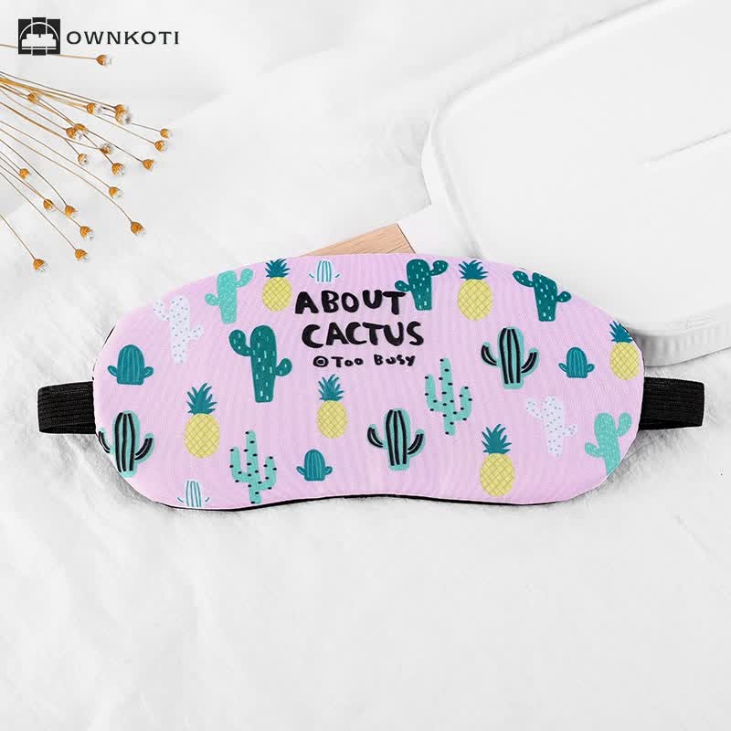 Creative Cartoon Cactus Blackout Eye Mask