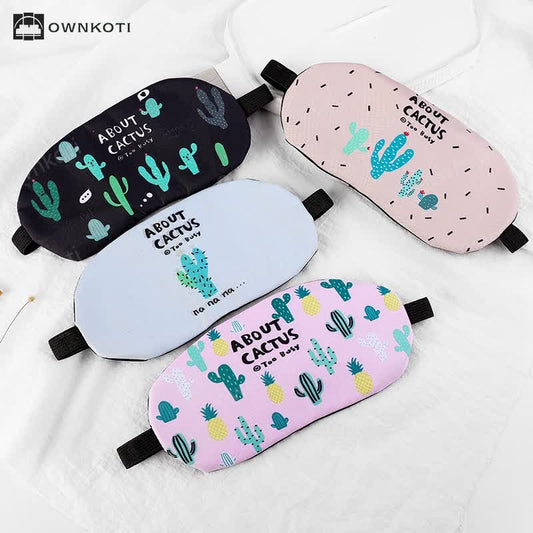 Creative Cartoon Cactus Blackout Eye Mask