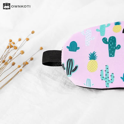 Creative Cartoon Cactus Blackout Eye Mask