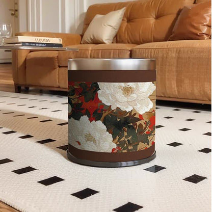 Large Capacity Floral Bird Decorative Trash Can