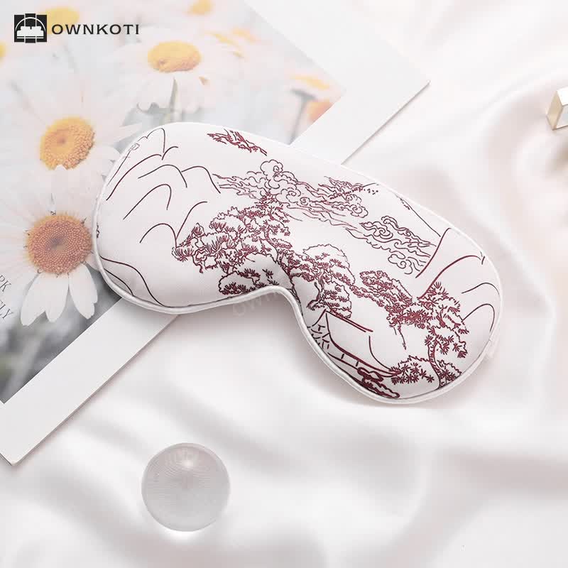 Landscape Print Imitation Silk Sleep Eye Mask