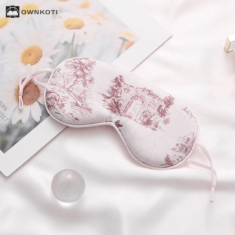 Landscape Print Imitation Silk Sleep Eye Mask