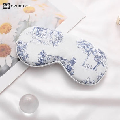 Landscape Print Imitation Silk Sleep Eye Mask