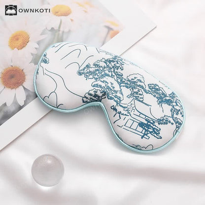 Landscape Print Imitation Silk Sleep Eye Mask