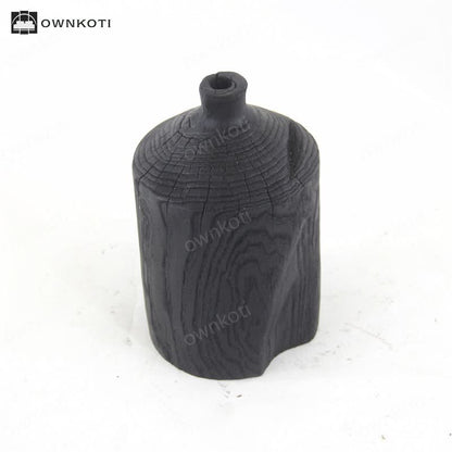 Wooden Black Vase Art Decorative Ornament