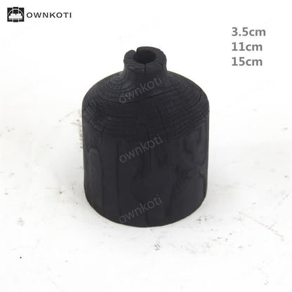 Wooden Black Vase Art Decorative Ornament