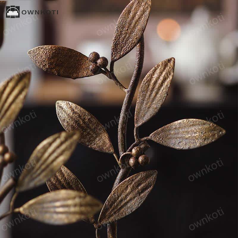 Iron Plant Flower Candle Holder Ornament