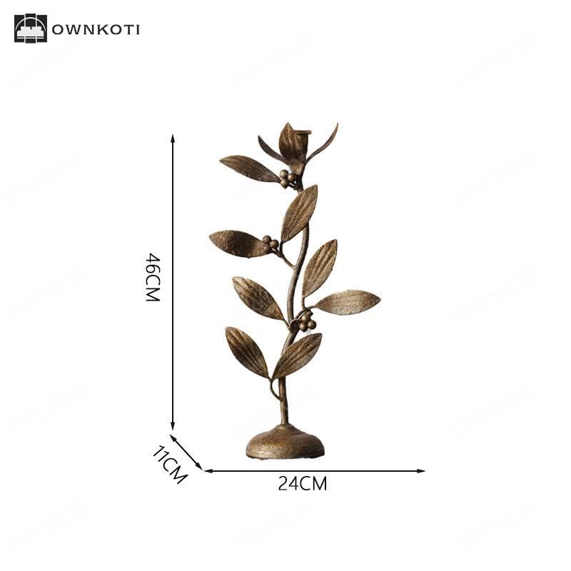 Iron Plant Flower Candle Holder Ornament