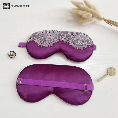 Sexy Lace Imitation Silk Sleep Eye Mask