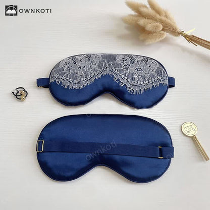 Sexy Lace Imitation Silk Sleep Eye Mask