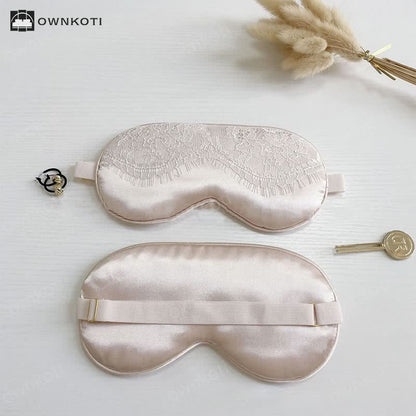 Sexy Lace Imitation Silk Sleep Eye Mask