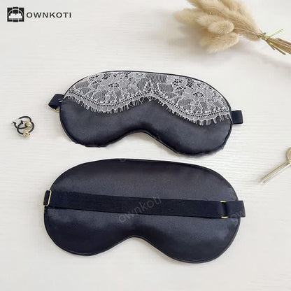 Sexy Lace Imitation Silk Sleep Eye Mask