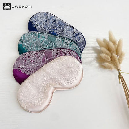 Sexy Lace Imitation Silk Sleep Eye Mask