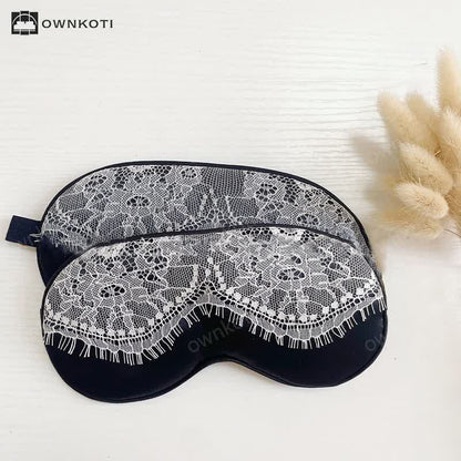 Sexy Lace Imitation Silk Sleep Eye Mask