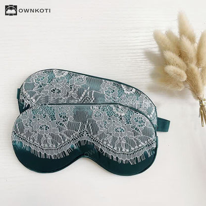 Sexy Lace Imitation Silk Sleep Eye Mask
