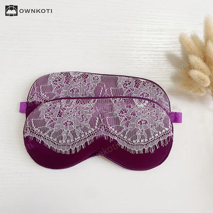 Sexy Lace Imitation Silk Sleep Eye Mask