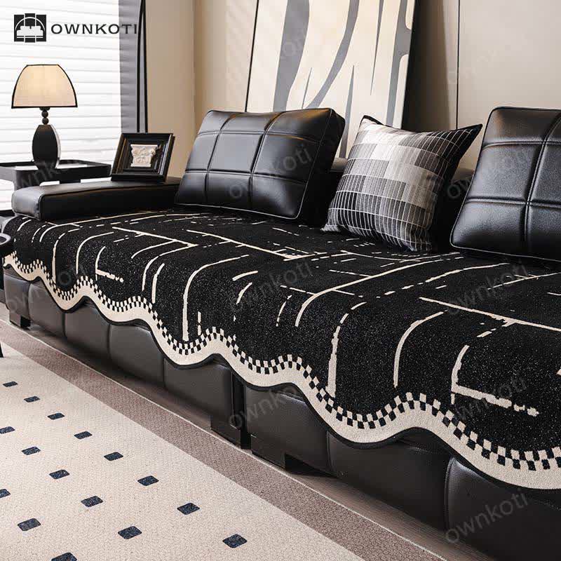 Modern Luxury Wavy Non-slip Sofa Cover
