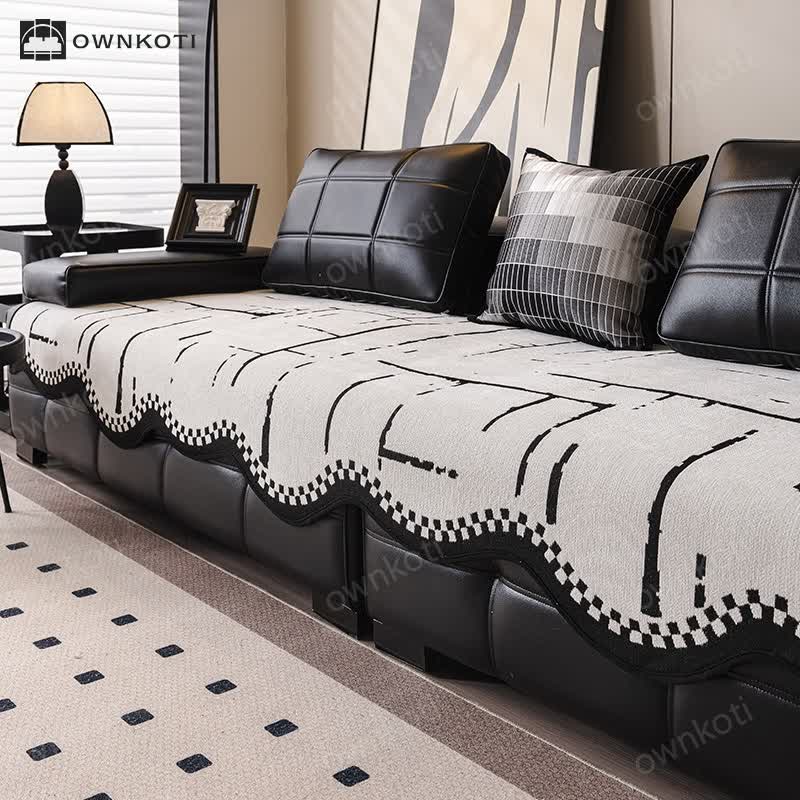 Modern Luxury Wavy Non-slip Sofa Cover