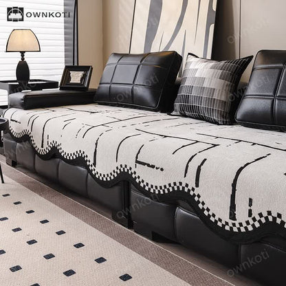 Modern Luxury Wavy Non-slip Sofa Cover