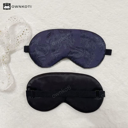 Simulated Silk Paisley Pattern Sleeping Eye Mask