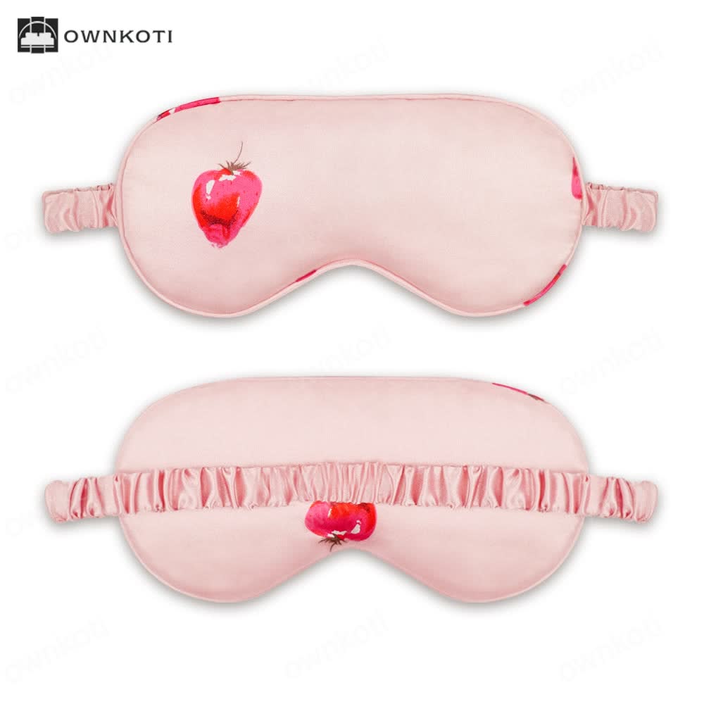 Cute Printed Silk Blackout Sleep Eye Mask