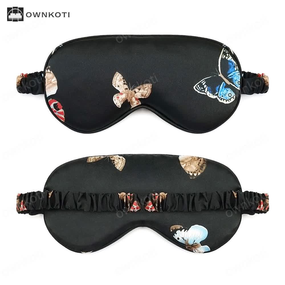 Cute Printed Silk Blackout Sleep Eye Mask
