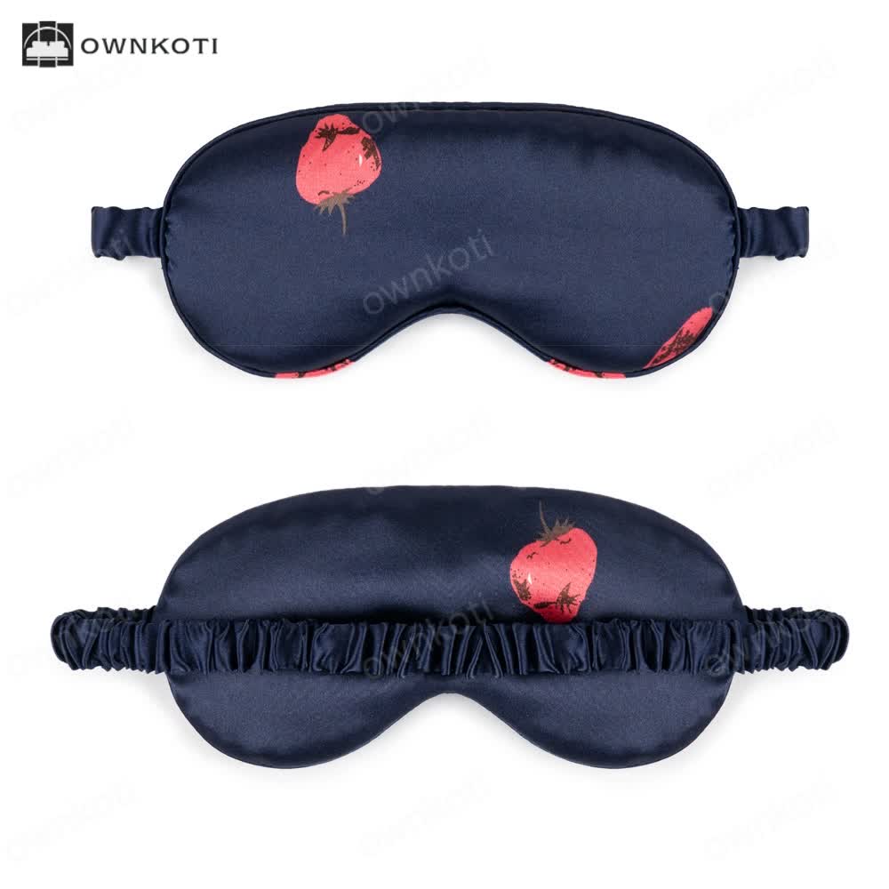 Cute Printed Silk Blackout Sleep Eye Mask