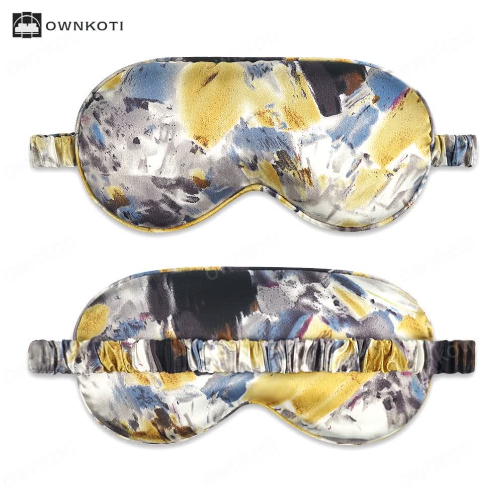 Cute Printed Silk Blackout Sleep Eye Mask