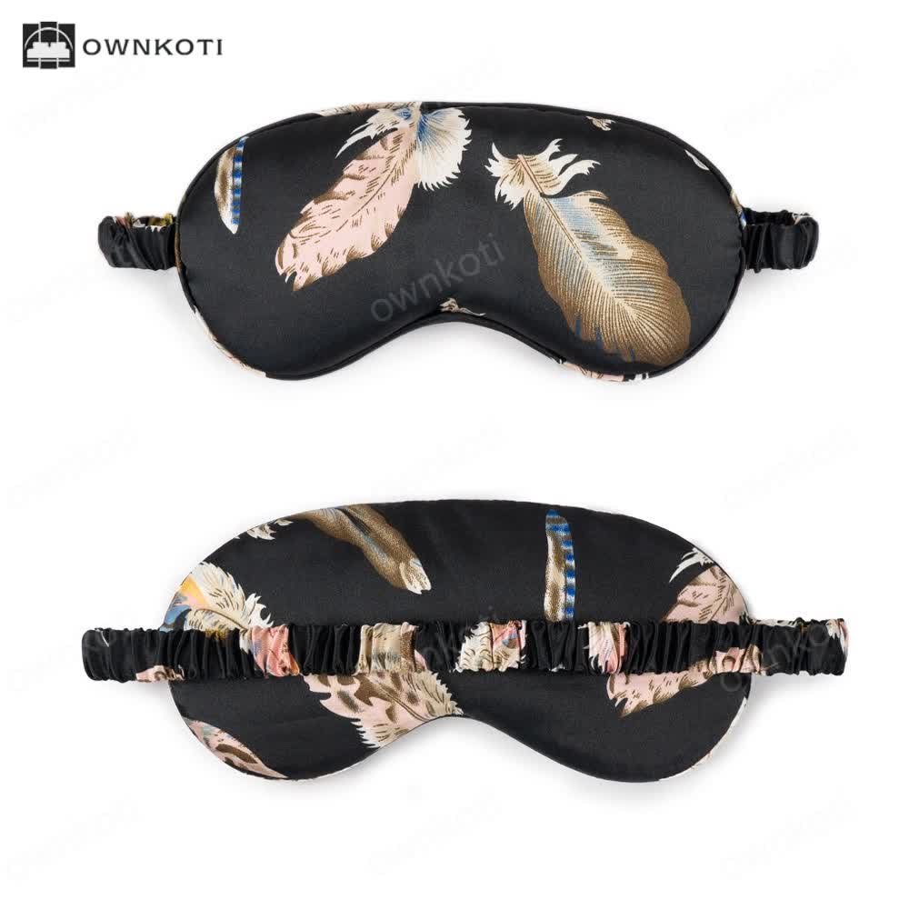 Cute Printed Silk Blackout Sleep Eye Mask
