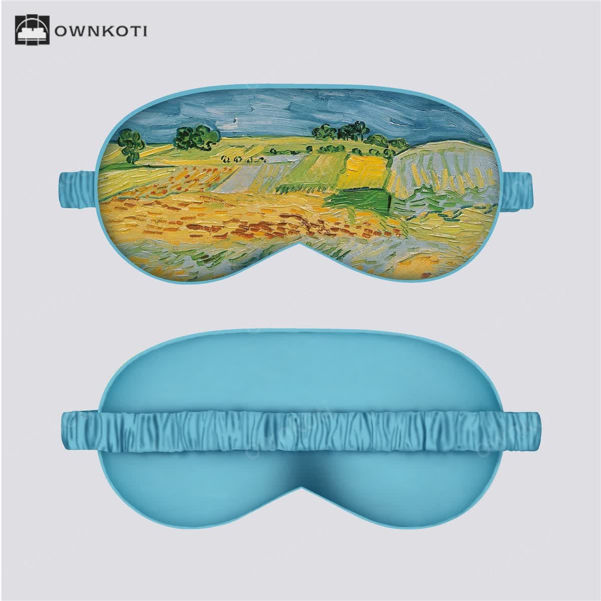 Art Floral Print Silk Satin Eye Mask