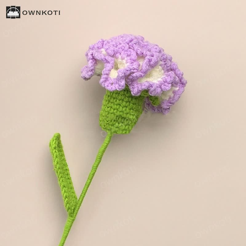 Creative Handmade Knitted Crochet Carnation
