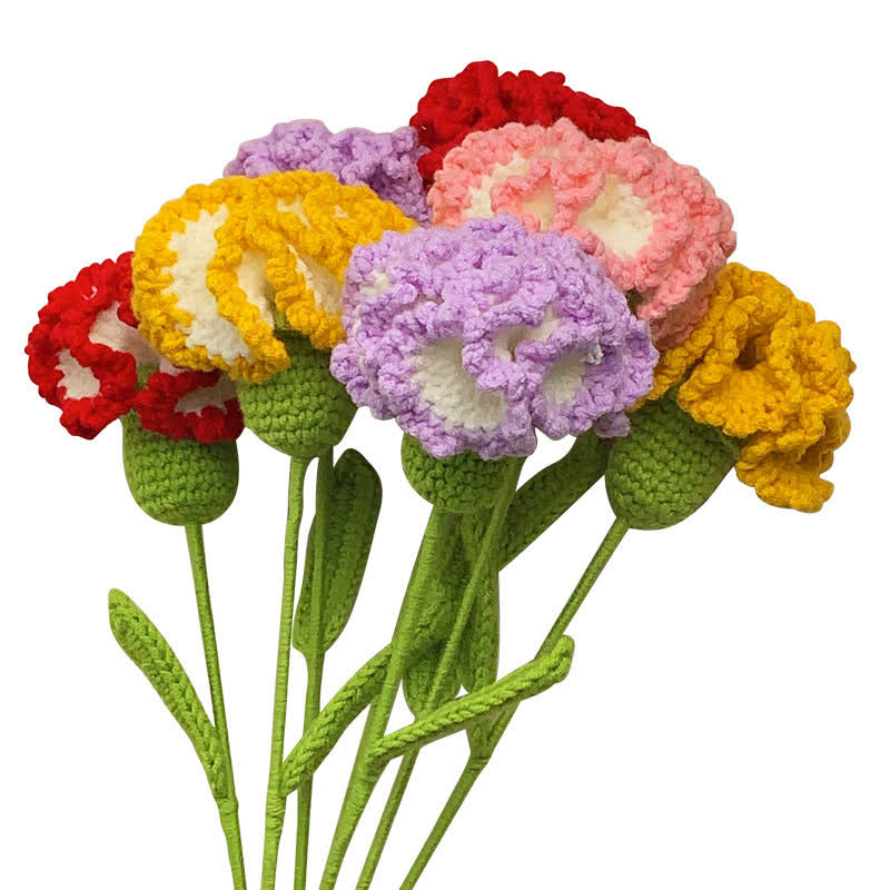 Creative Handmade Knitted Crochet Carnation - image 1