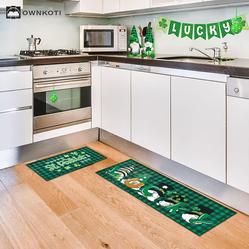 Stain-resistant Clover Pattern Rug
