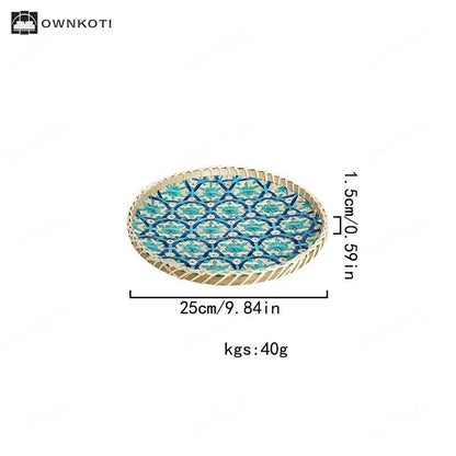 Hand-woven Colorful Rattan Storage Round Basket