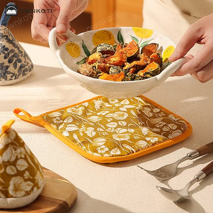 Pastoral Style High Heat Resistant Oven Mitt