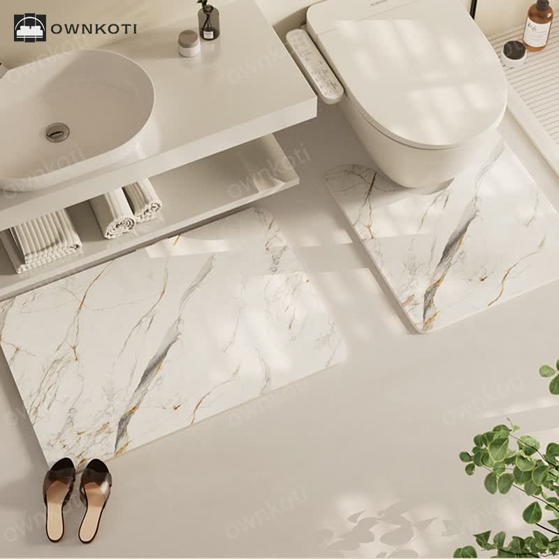 Modern Textured Quick Dry Anti-slip Bath Mat