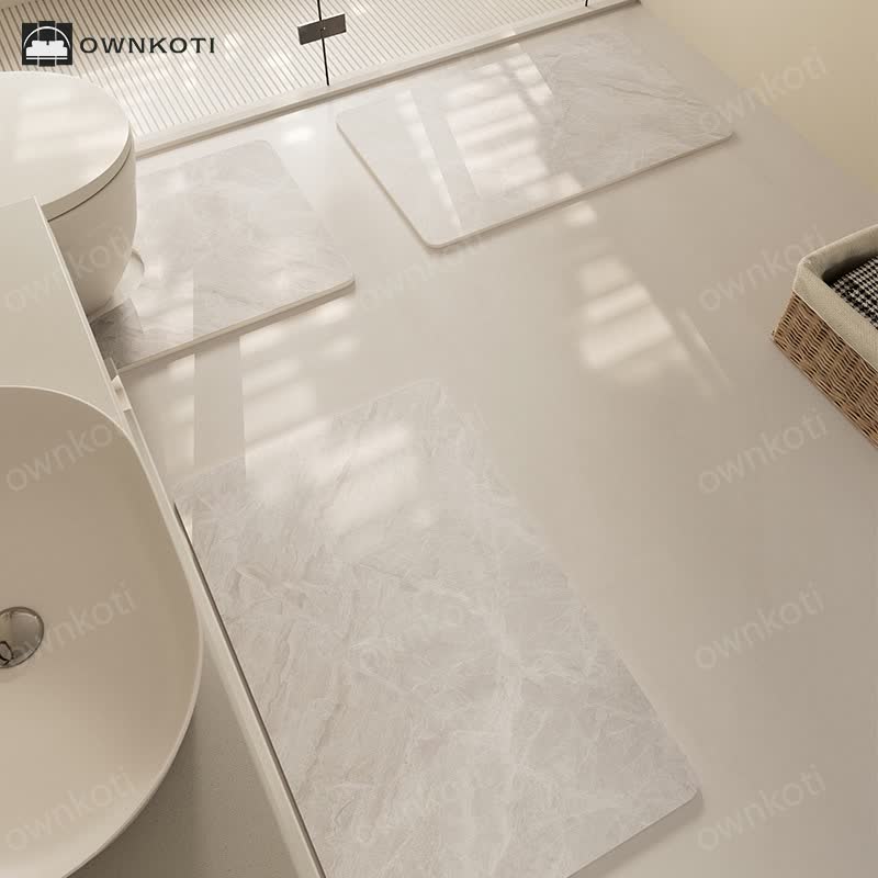 Modern Textured Quick Dry Anti-slip Bath Mat