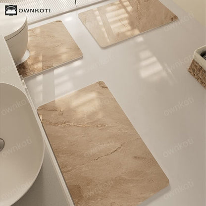 Modern Textured Quick Dry Anti-slip Bath Mat