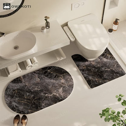 Modern Textured Quick Dry Anti-slip Bath Mat
