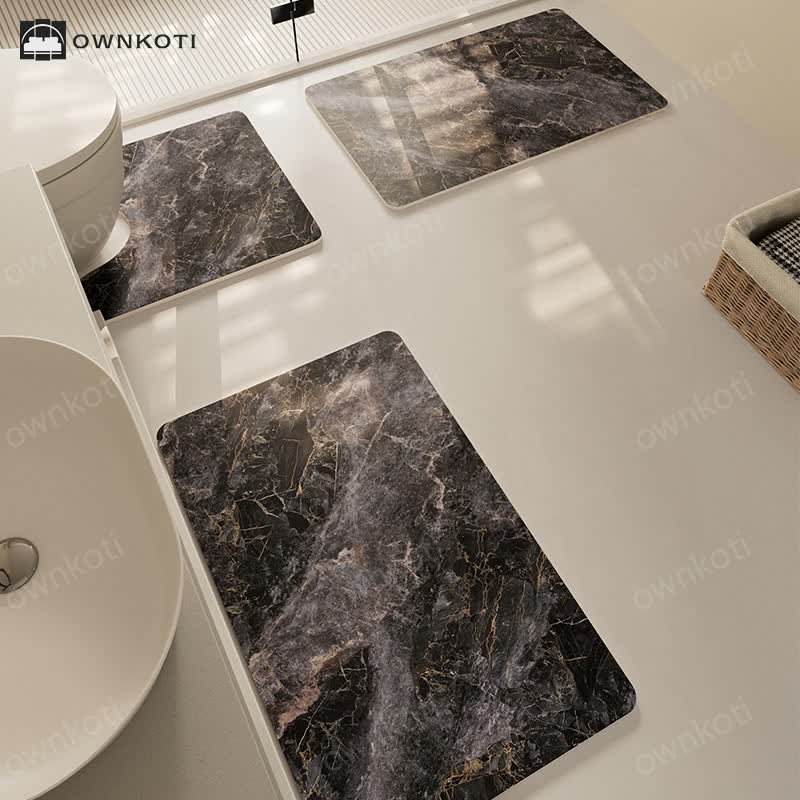 Modern Textured Quick Dry Anti-slip Bath Mat
