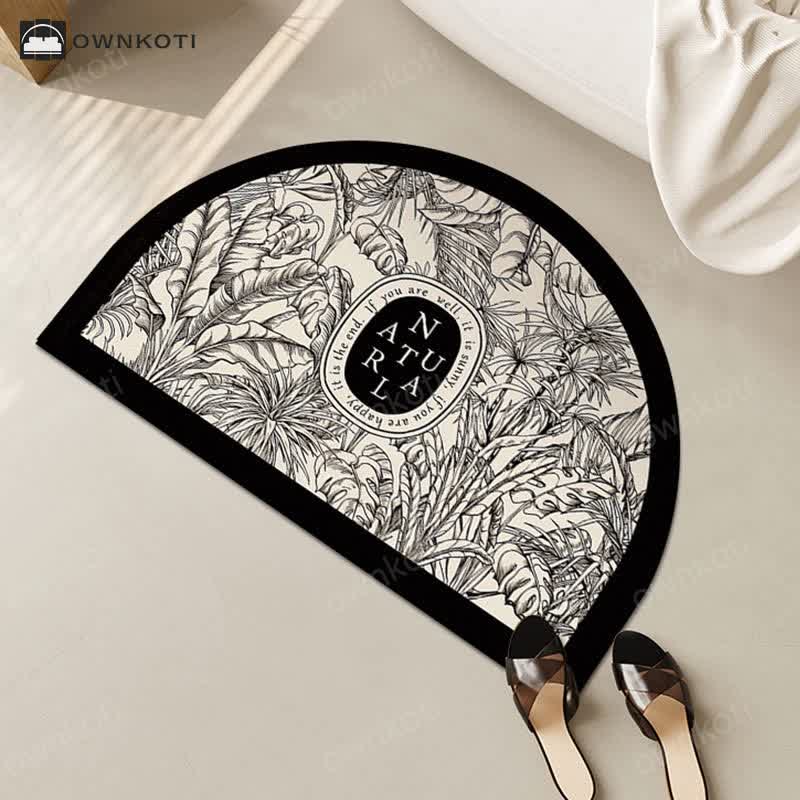 Luxury Floral Plant Diatom Mud Anti-slip Bath Mat