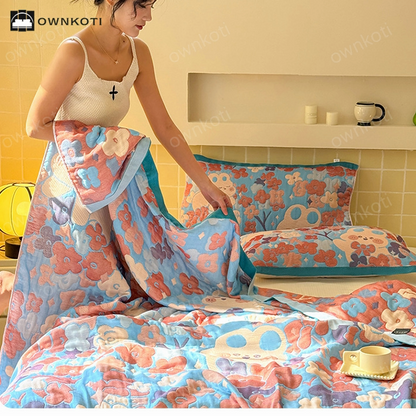 Cute Style Cotton Gauze Soft Quilt